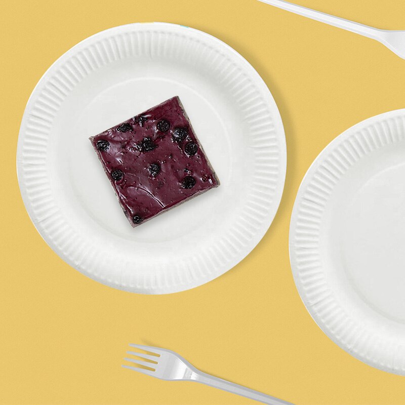 50pcs 7" Pure White Paper Plates Disposable Party Tableware Dessert Meal Eco-Friendly Dishes