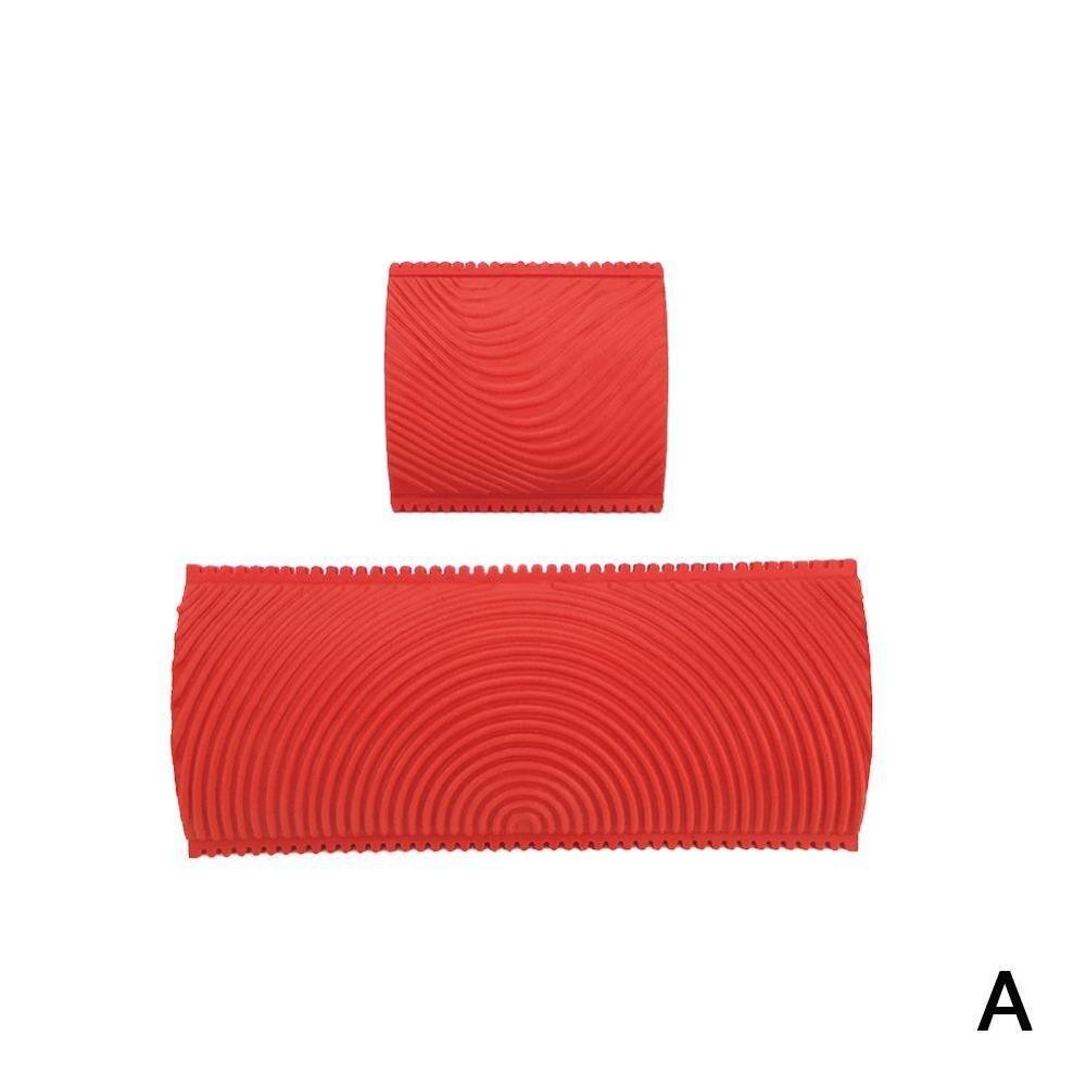 Maison peinture murale caoutchouc nervuré diatomée boue grattoir outil grain bois gaufrage rouleau bricolage H7J3: rubber set A