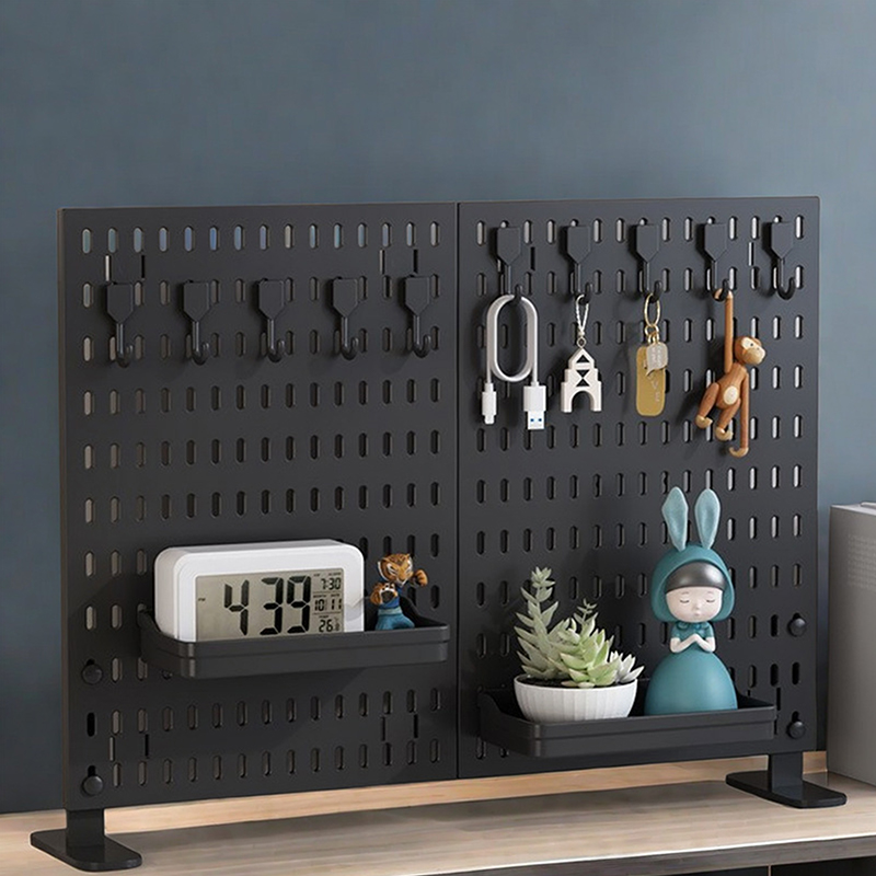 Nuevos accesorios de tablero perforado DIY, estante colgante, ganchos de almacenamiento, organizador de pared sin perforación, organización artesanal para garaje, cocina y habitación