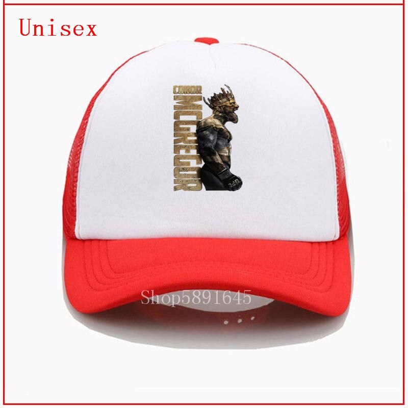 The King Of Conor Mcgregor Baseball cool Cap Embroidery Dad Hat 100% Cotton Snapback Caps Unisex Adjustable caps: red-white / Kids