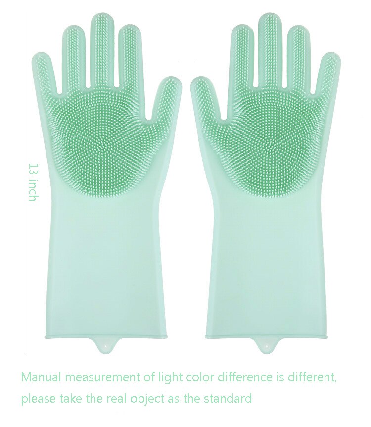 Fabrikanten directe verkoop magic silicone wassen gerechten keuken schoonmaken multi-purpose huishoudelijke siliconen borstel handschoenen