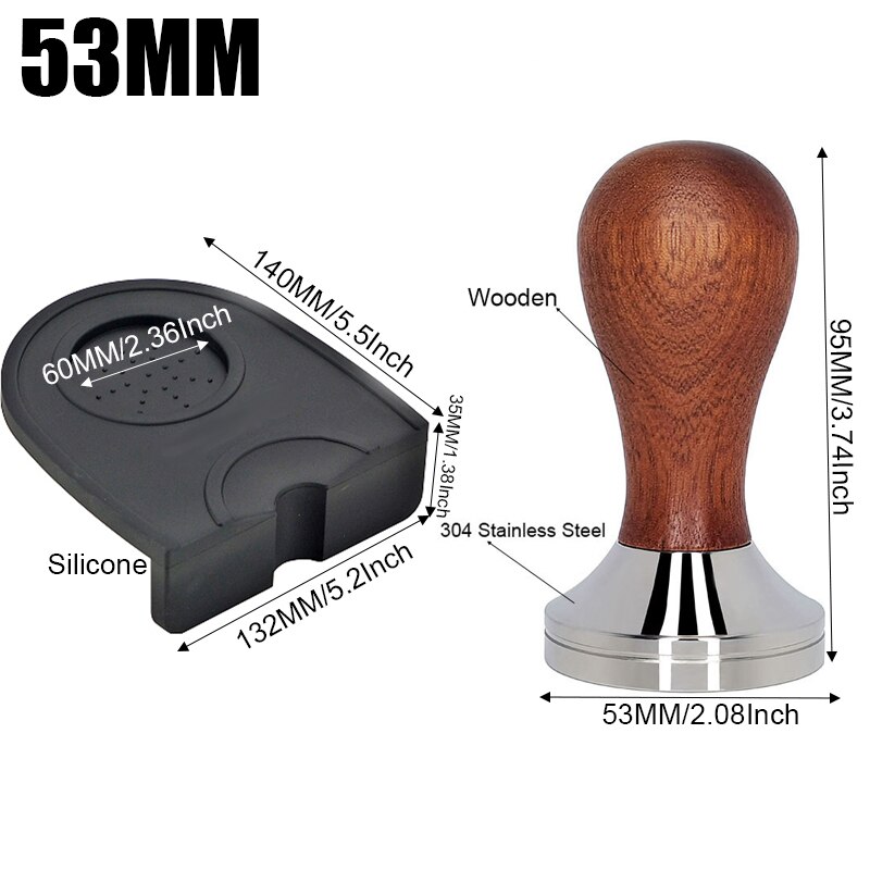 Koffie Tamper 51Mm 53Mm 58Mm Flat Base Espresso Cafe Barista Gereedschappen Doseren Ring Voor Keuken Accessoires: X Tamper 53MM2