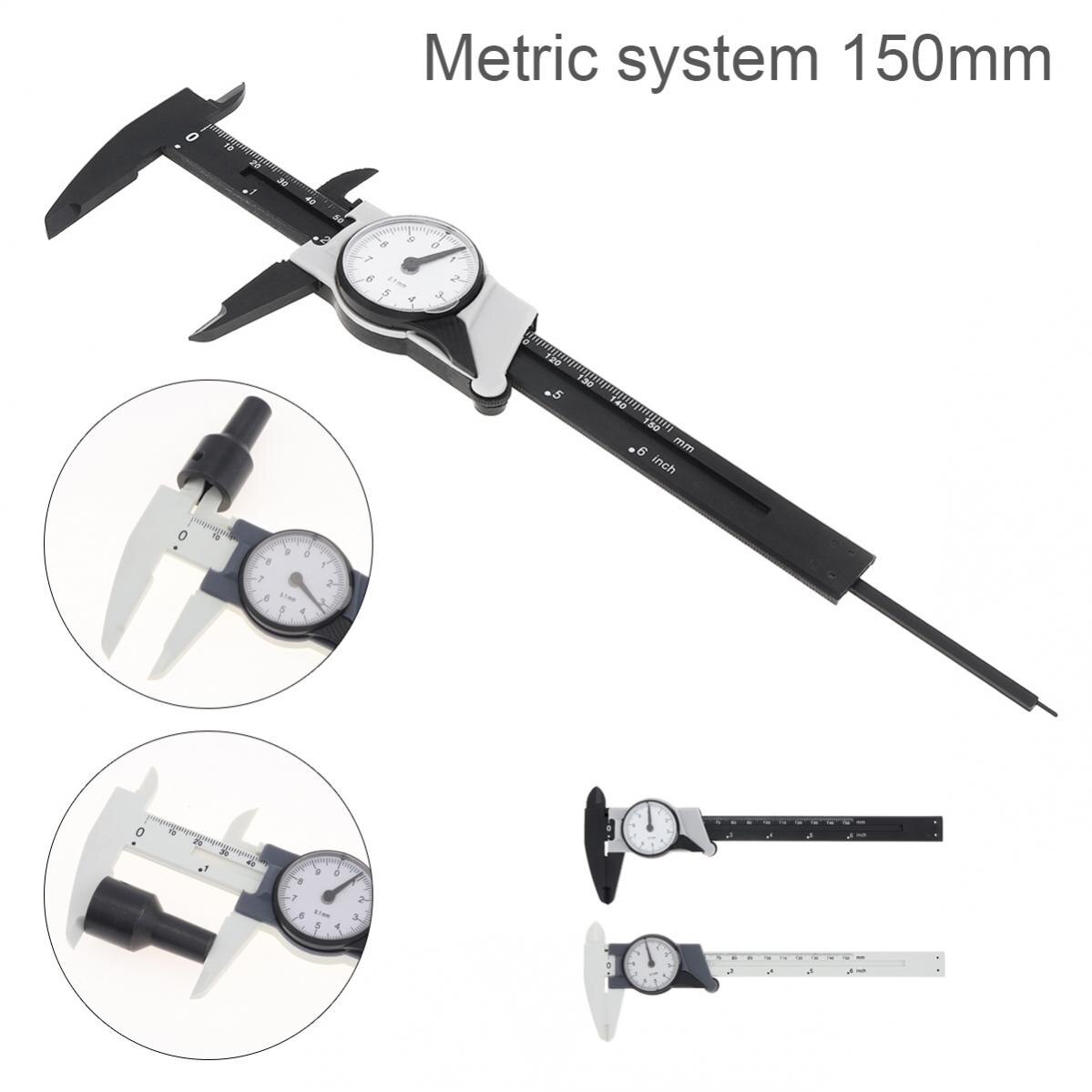 150mm Dial Caliper Vernier Caliper with Dial Indicator Stainless/Carbon Steel Gauge Measuring Tool Micrometer