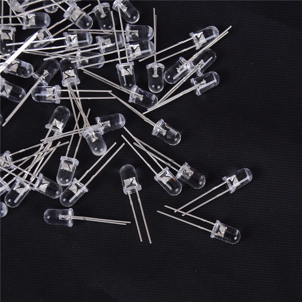 22 PIÈCES 5mm Superbright Blanc LED Ronde 20000 Mcd 3.2-3.4V