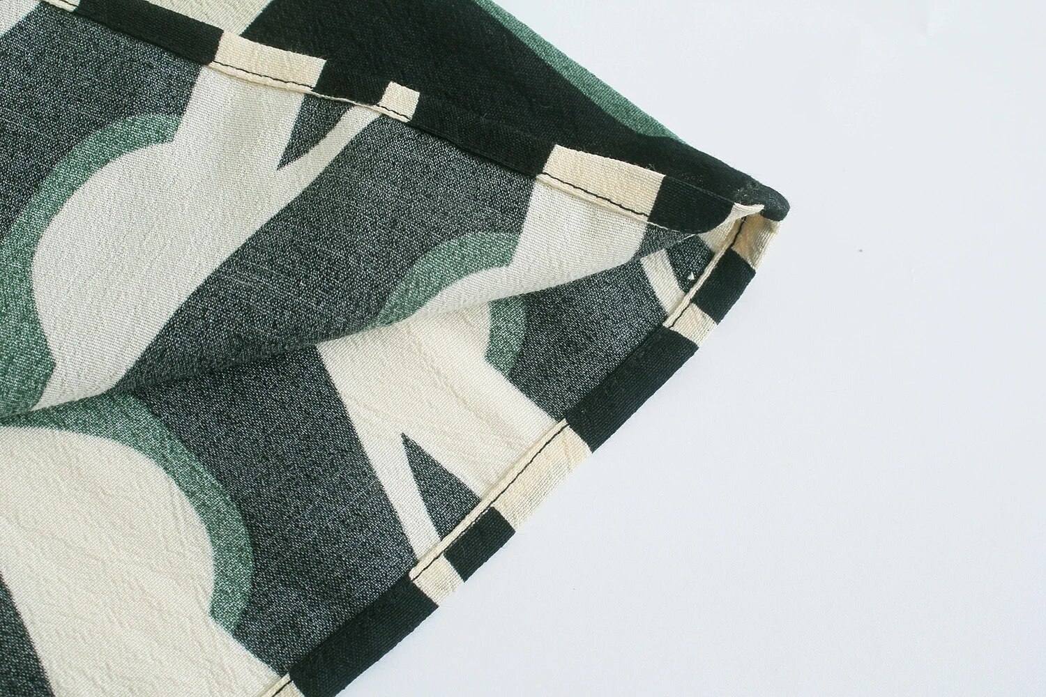 Conjunto de Pijama con estampado geométrico verde para mujer, ropa de dormir de 2 piezas con pantalones, traje de manga larga para Primavera, 2022
