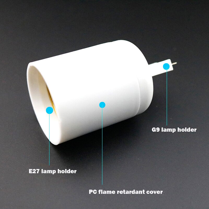 Soporte de conversión de Base de bombilla Led para lámpara G9 a E27, adaptador de enchufe, Material incombustible para el hogar, bombilla y iluminación