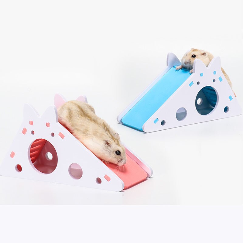 Scivolo per uccelli giocattolo criceto casa a scomparsa accessori per gabbia per pappagalli cavia scivolo in legno con scale giocattolo forniture per piccoli animali domestici