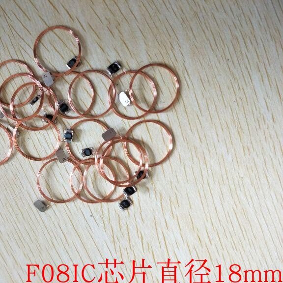 18 Mm Diameter ISO14443A F08 Spoel En Chip F1108 Cob En Antenne 10 Stks/partij