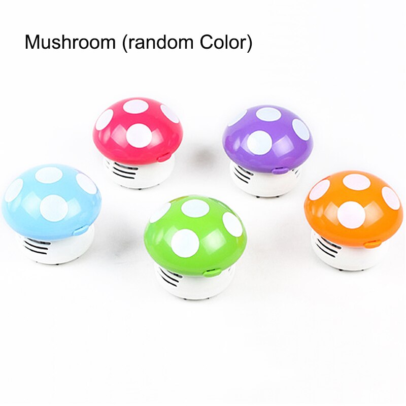 Cartoon Mini Vacuum Cleaner Dusbuster Portable for Desktop Dust Collector Cleaning Tool Best Price: mushroom (random col