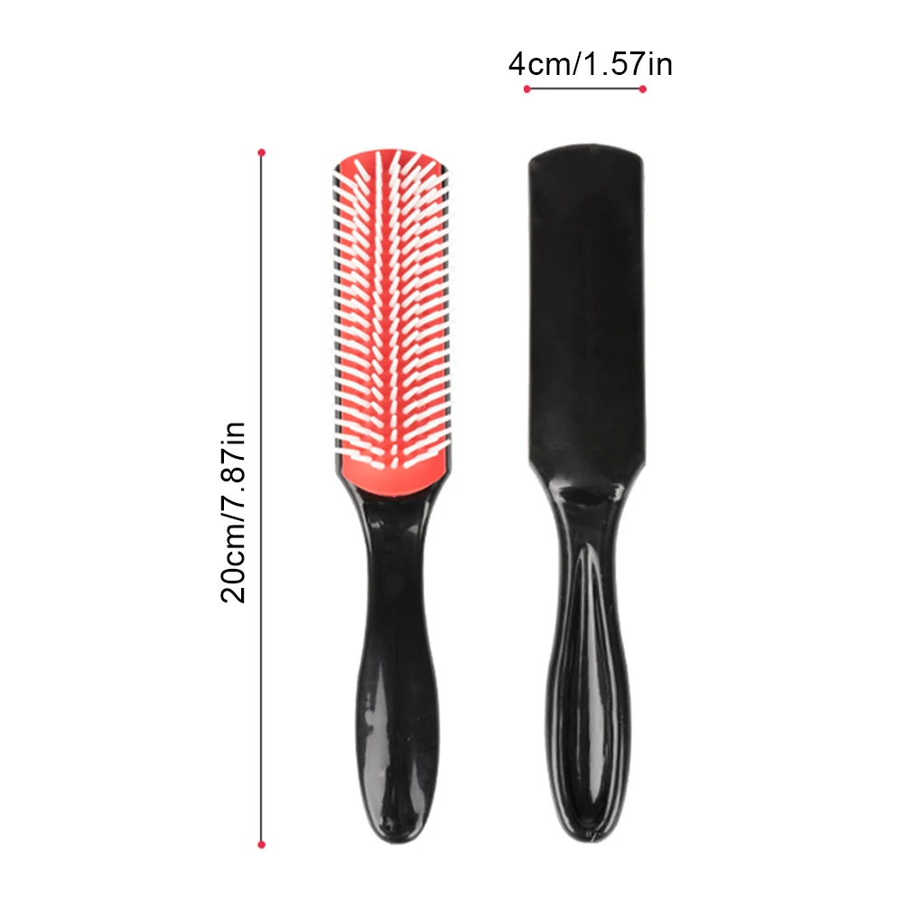 Denman-cepillo de pelo desenredante para hombres y mujeres, masajeador de cuero cabelludo, peine húmedo recto, cepillo de pelo rizado de salón, 7 filas