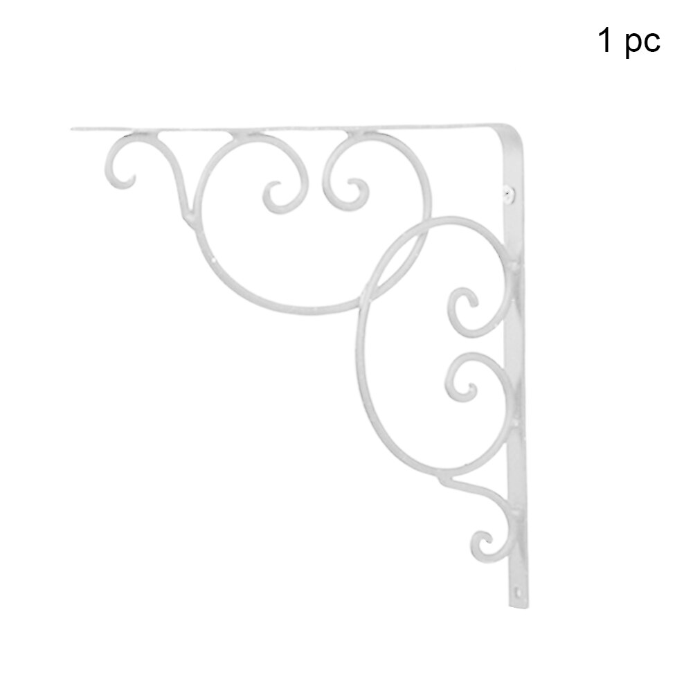 1Pc Diy Plank Beugel Anti-Roest Driehoek Ondersteuning Verdikte Meubelbeslag Duurzaam Moderne Iron Art Europese Stijl Hardware: WHITE