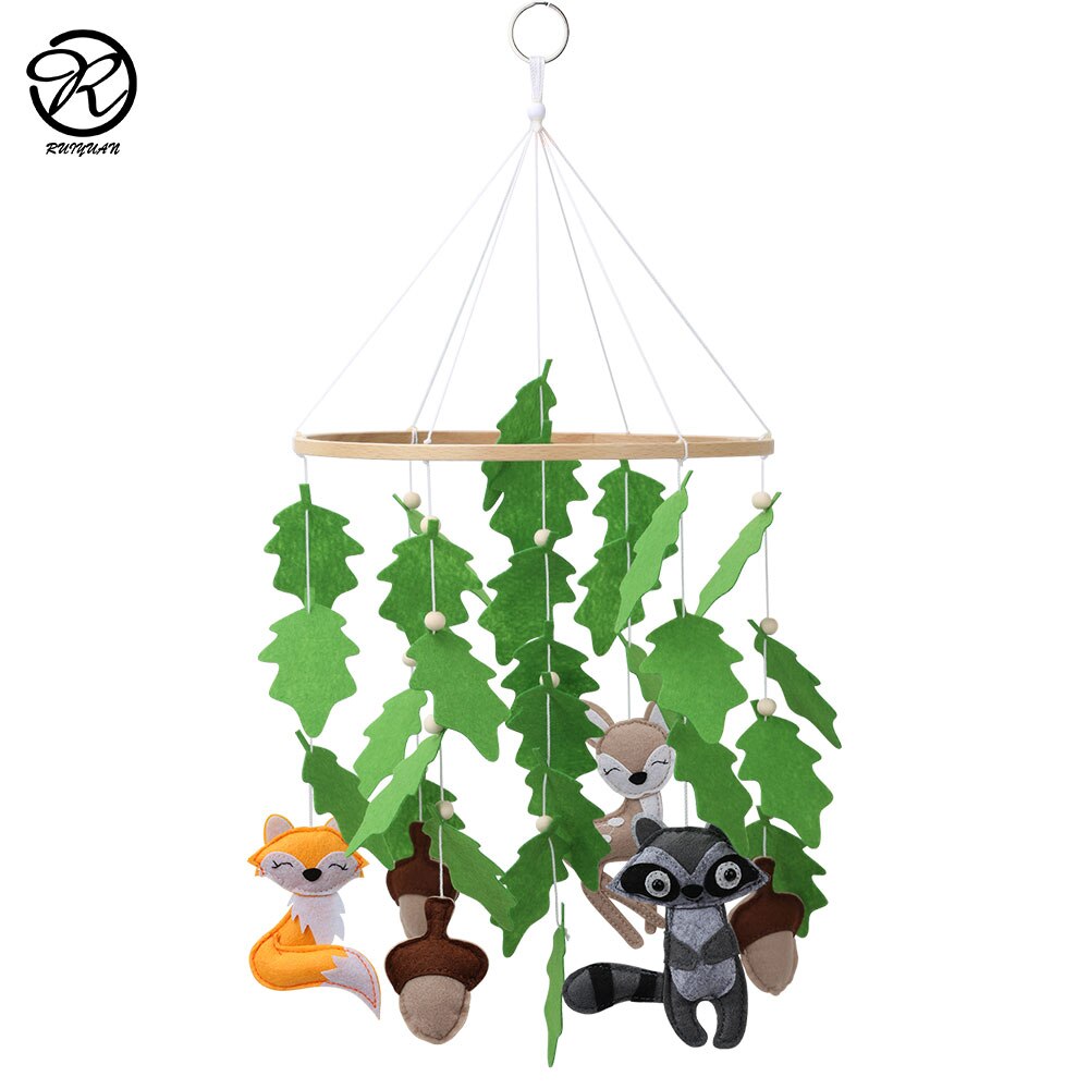 Woodland Felt Baby Nursery Mobiles Forest Animals Baby Crib Mobile