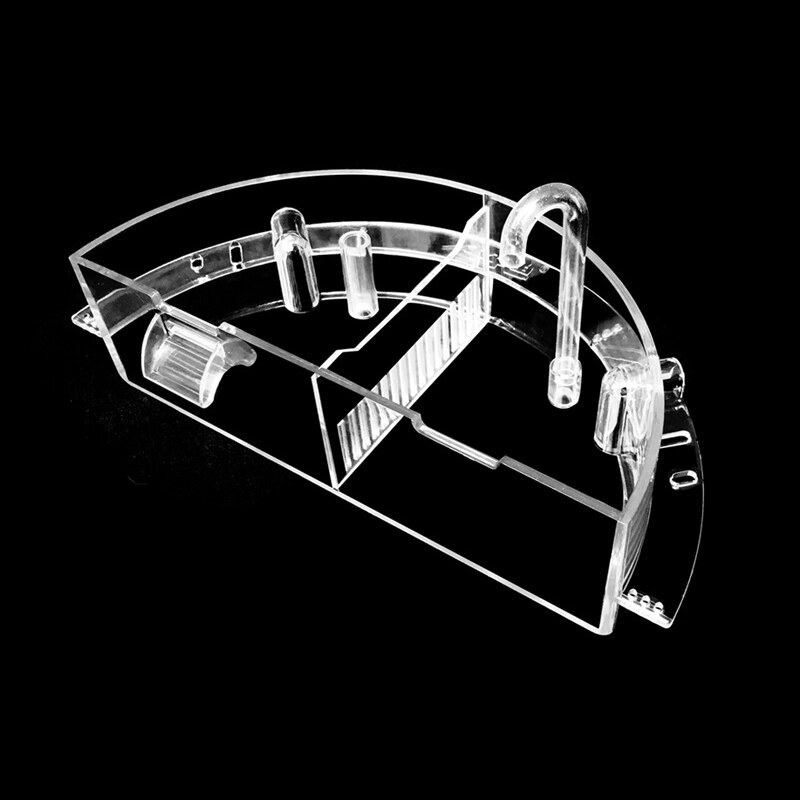 3-In-1 Acryl Aquarium Externe Filter Doos Opknoping Soort Waterzuiveraar Filter Materiaal Voor Ronde Aquarium huisdieren Benodigdheden: L