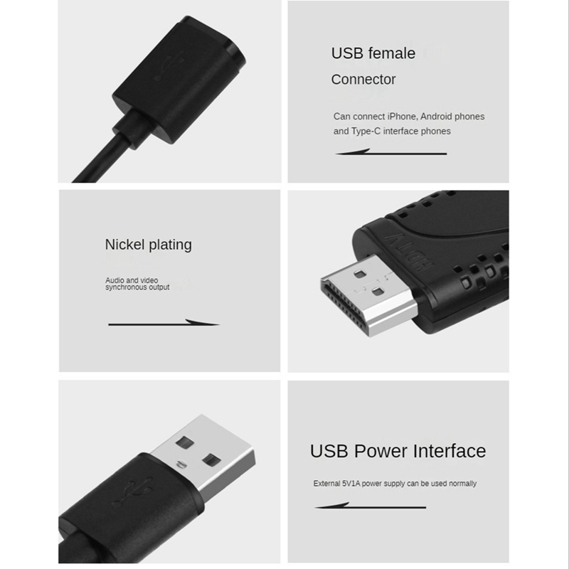 2 em 1 usb fêmea para hdmi-compatível macho hdtv adaptador cabo 1080p digital av hd tv projetor exibe conversor acessórios
