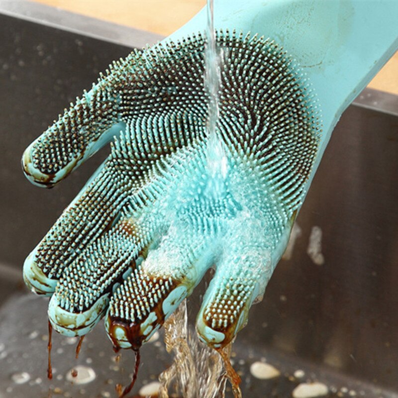 Utensilios de cocina multifuncionales, guantes de limpieza de silicona, guantes para lavar platos para la cocina, accesorios de cocina de gran comodidad.