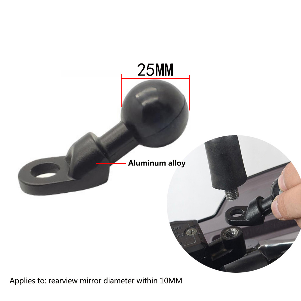 TUYU For insta 360 Motorcycle Handlebar Holder insta360 one X/R Rear Mirror RAM Mount for go pro Max Panoramic camera Accessory: SM-01-13