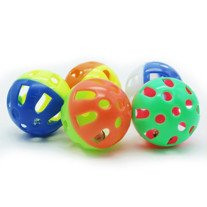 Cat toys bell Colourful Cat Ball Toy With Jingle Bell Inside Kitten Cat Toys Pet Cat Teaser Colorful Balls Cats Chase Rattle Toy