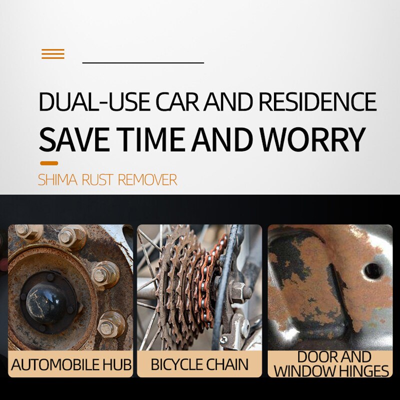 Universal Rust Removal Spray 80ml Rinse-free Safely Removes Rust HYD88