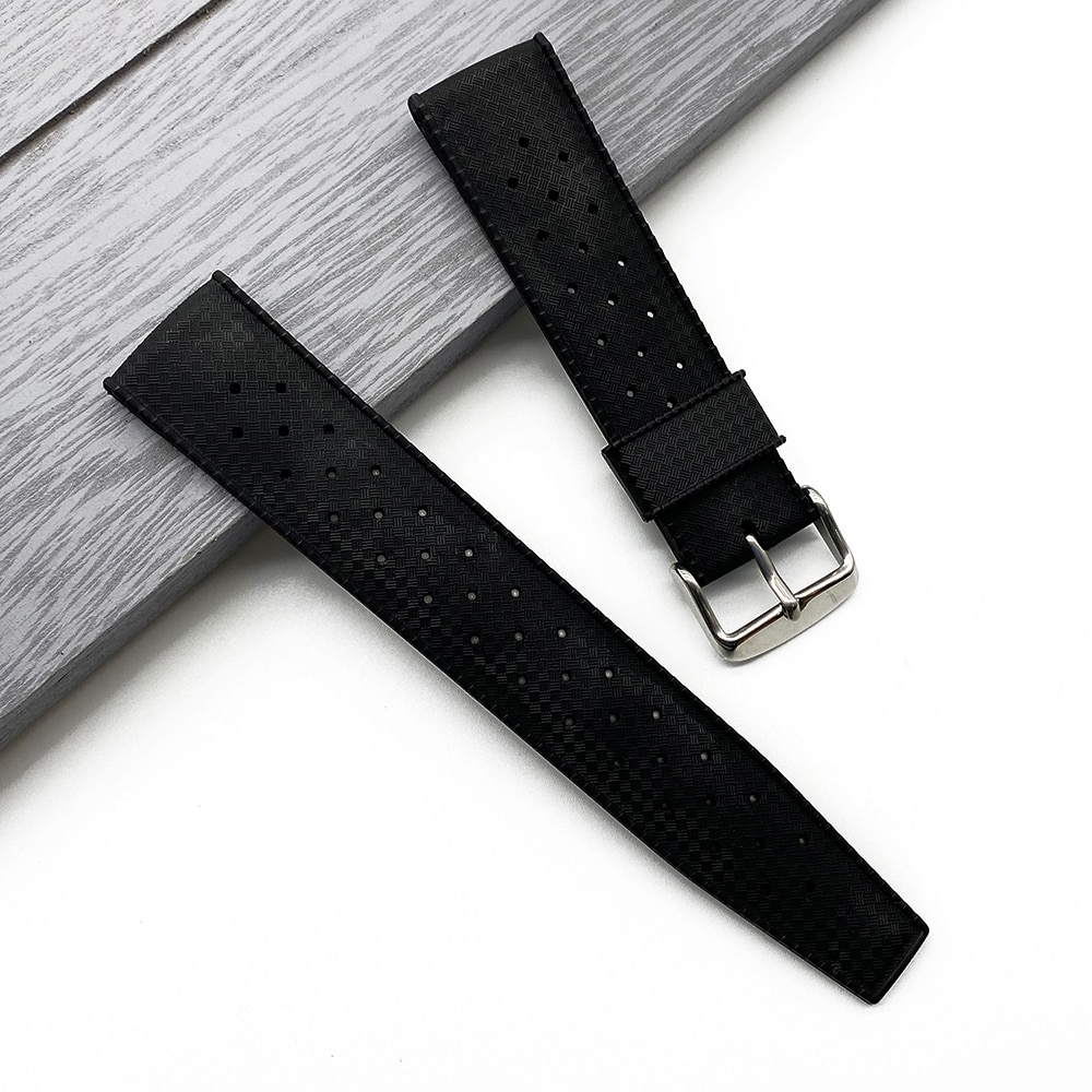 Premium-Grade Zachte Tropische Rubber Strap 20Mm 20Mm Voor S-Eiko Waterdichte Duiken Ademend Horlogebanden Sport vervanging Armband