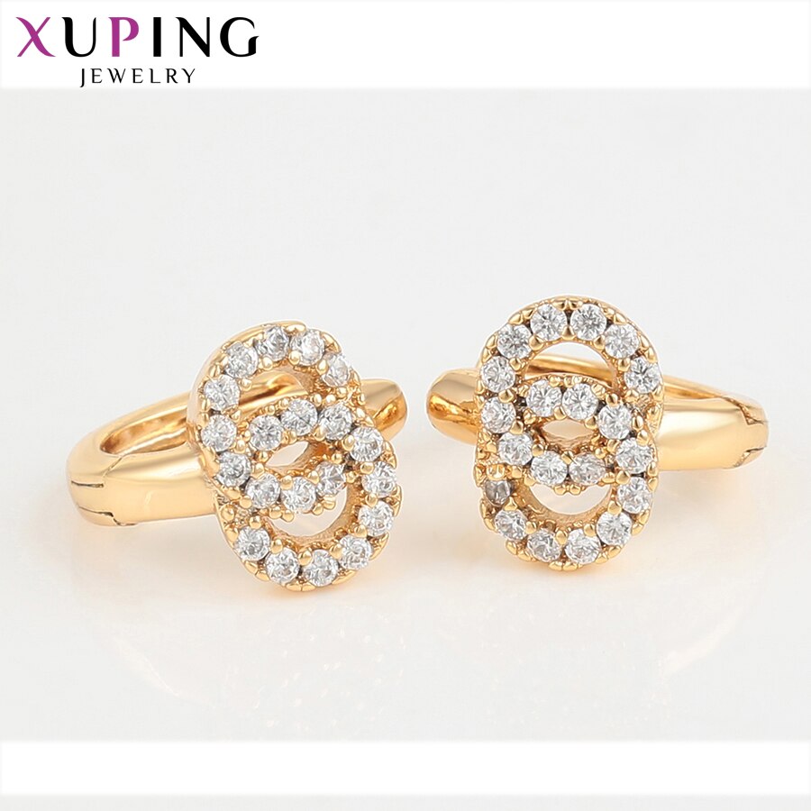 Xuping Europäischen Stil Band Ohrringe Temperament Synthetische Zirkonia Neue Arriavl Schmuck 81103