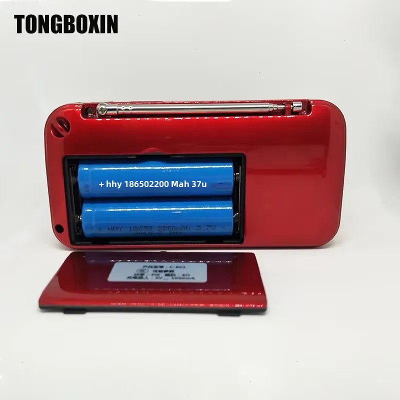 C-803 Altavoz Bluetooth compatible con 2 baterías 18650 Radio MP3 portátil Supergraves TF USB reproductor FM antorcha LED 3,5mm auriculares