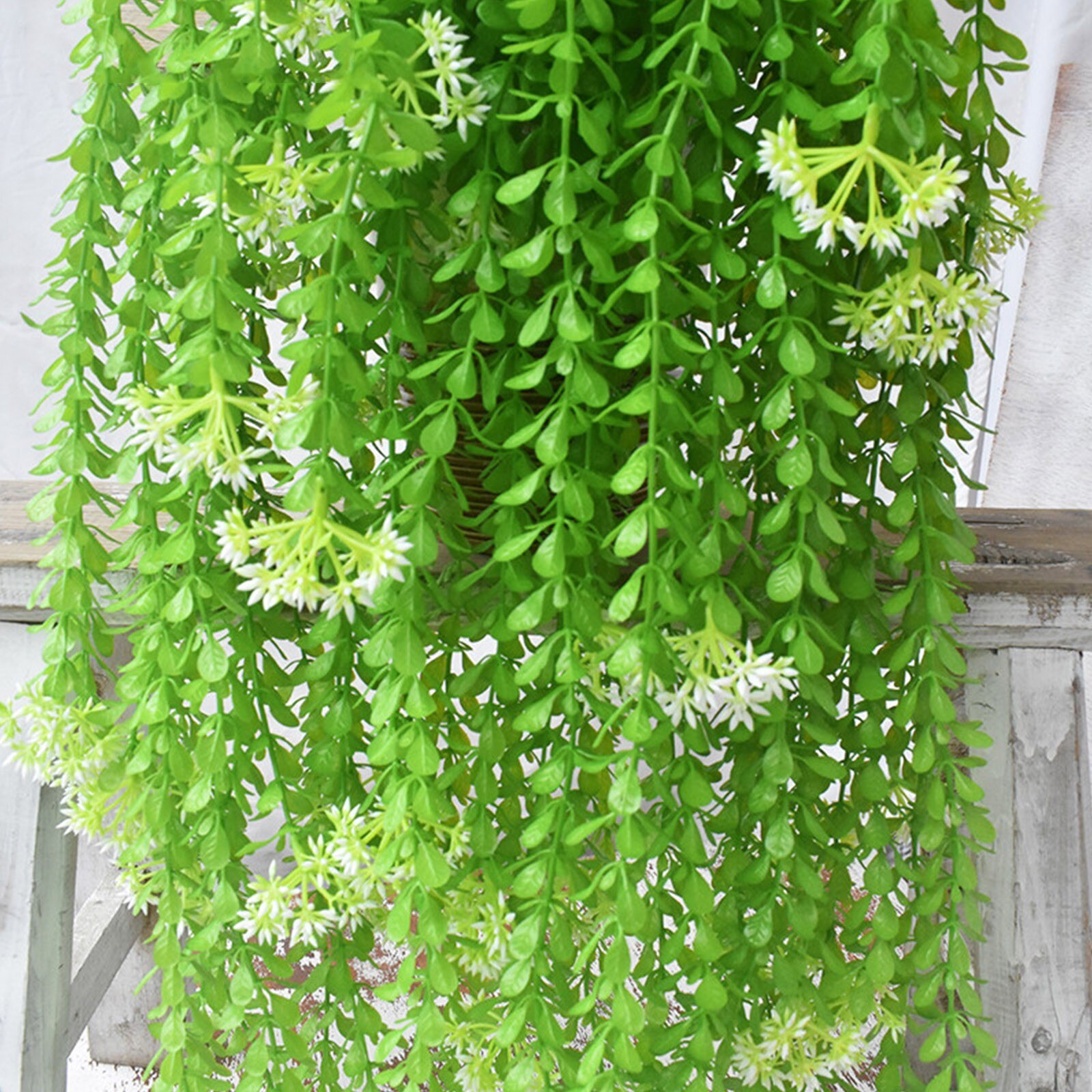 Green Artificial Hydrangea Wall Hanging Vine Long Artificial Plant Decoration Simulation Rattan Leaves Branches Green Plant