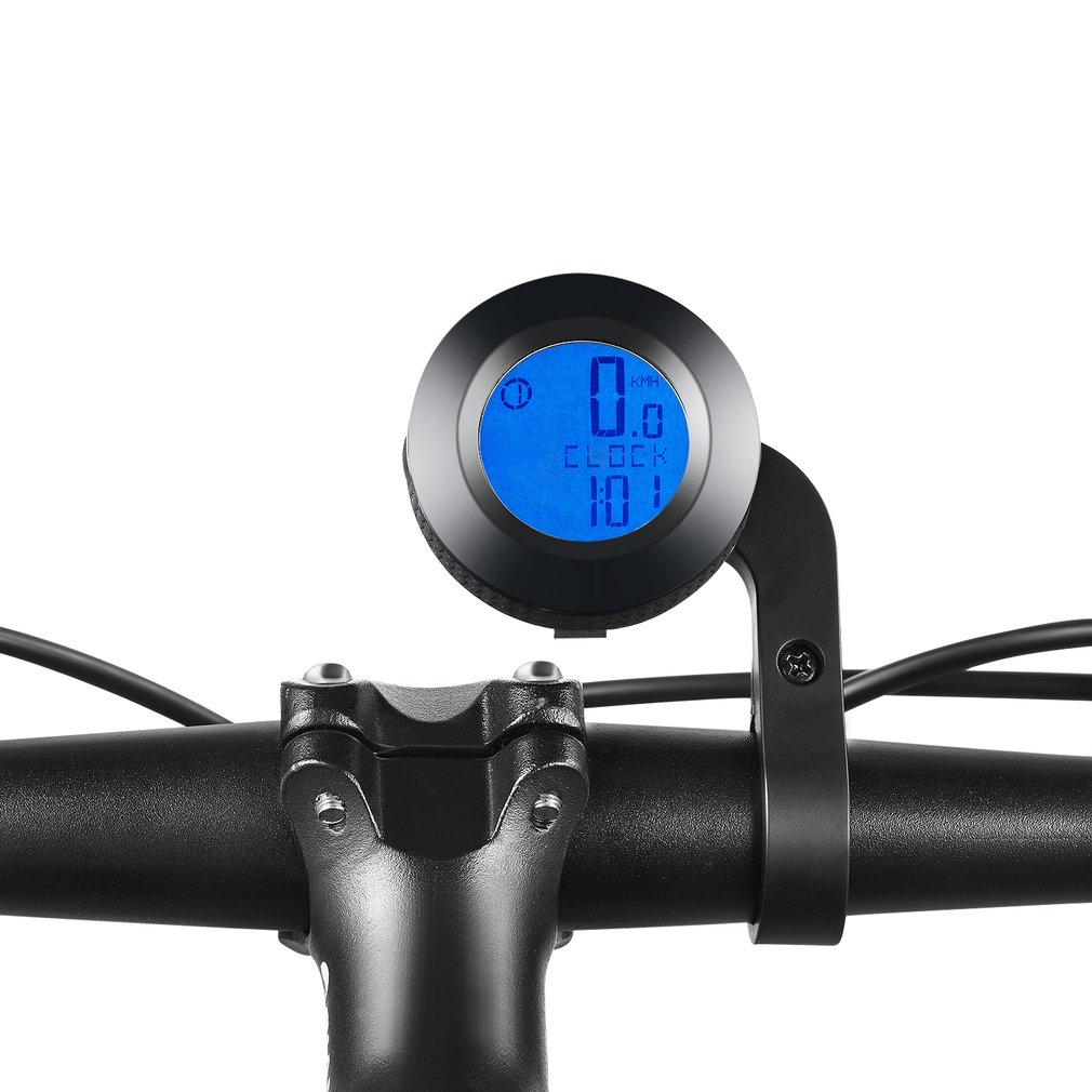 Sensors Lcd Backlit Bicycle Computer Speedometer Speed Meter Mileage Rainproof Bike Computer Round Shape