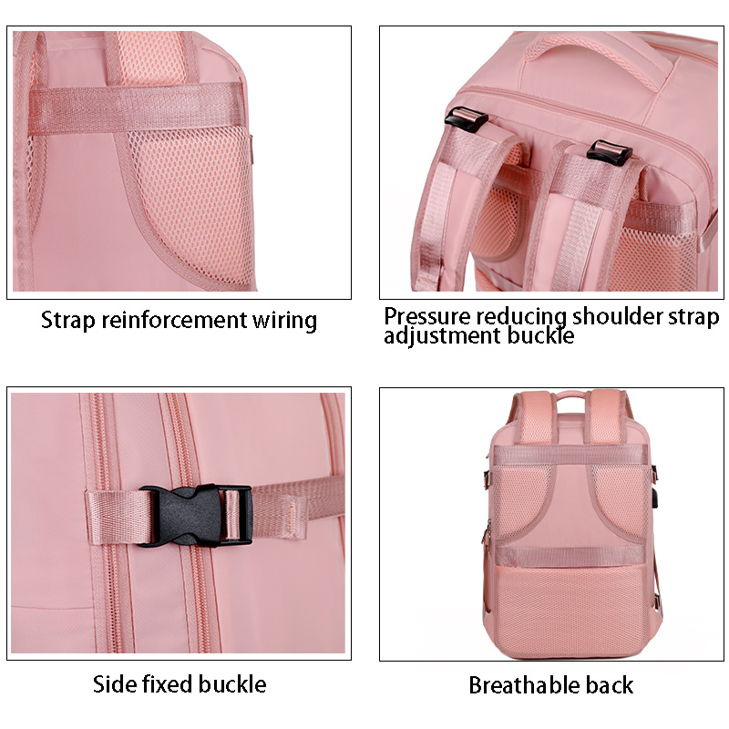 Travel bag, independent shoe compartment, large capacity luggage bag, solid color backpack, business commuting computer bag