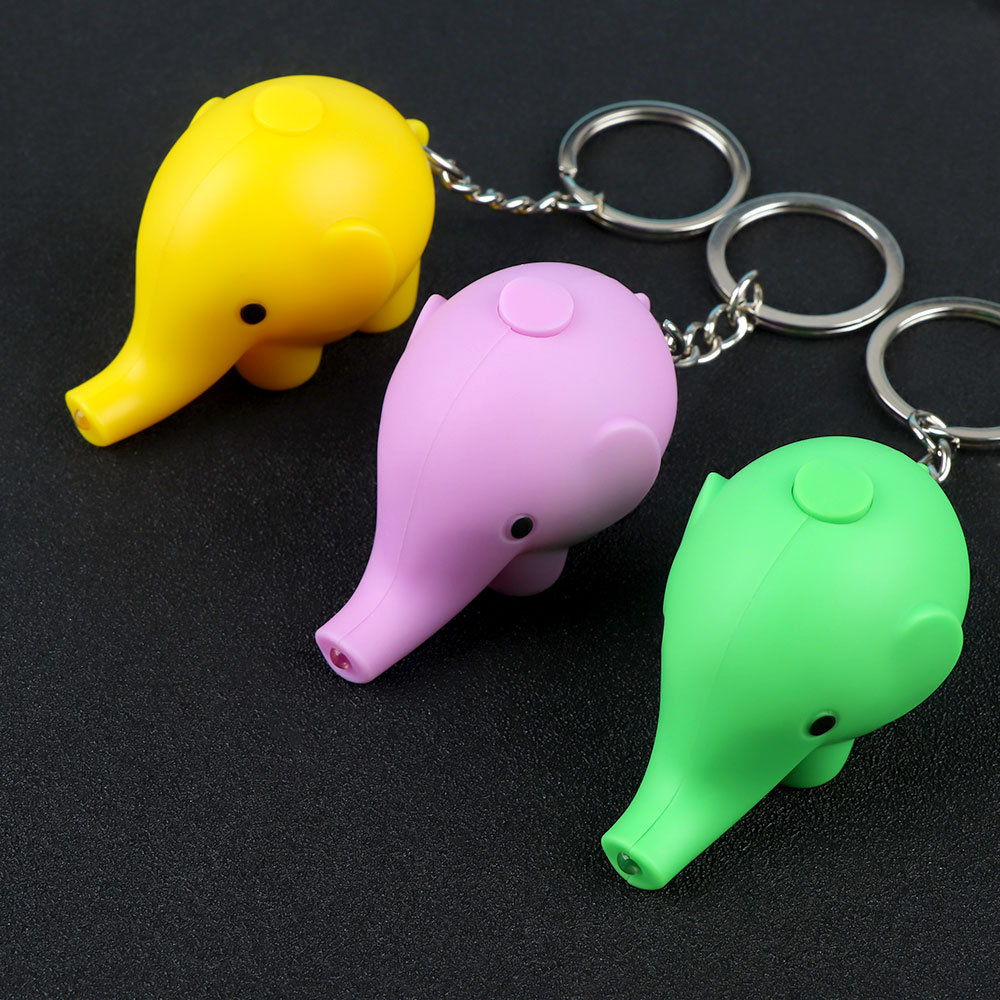 Cute Cartoon Elephant Animal Children Luminous Toys LED Pendant Mini Flashlight Kids Toy