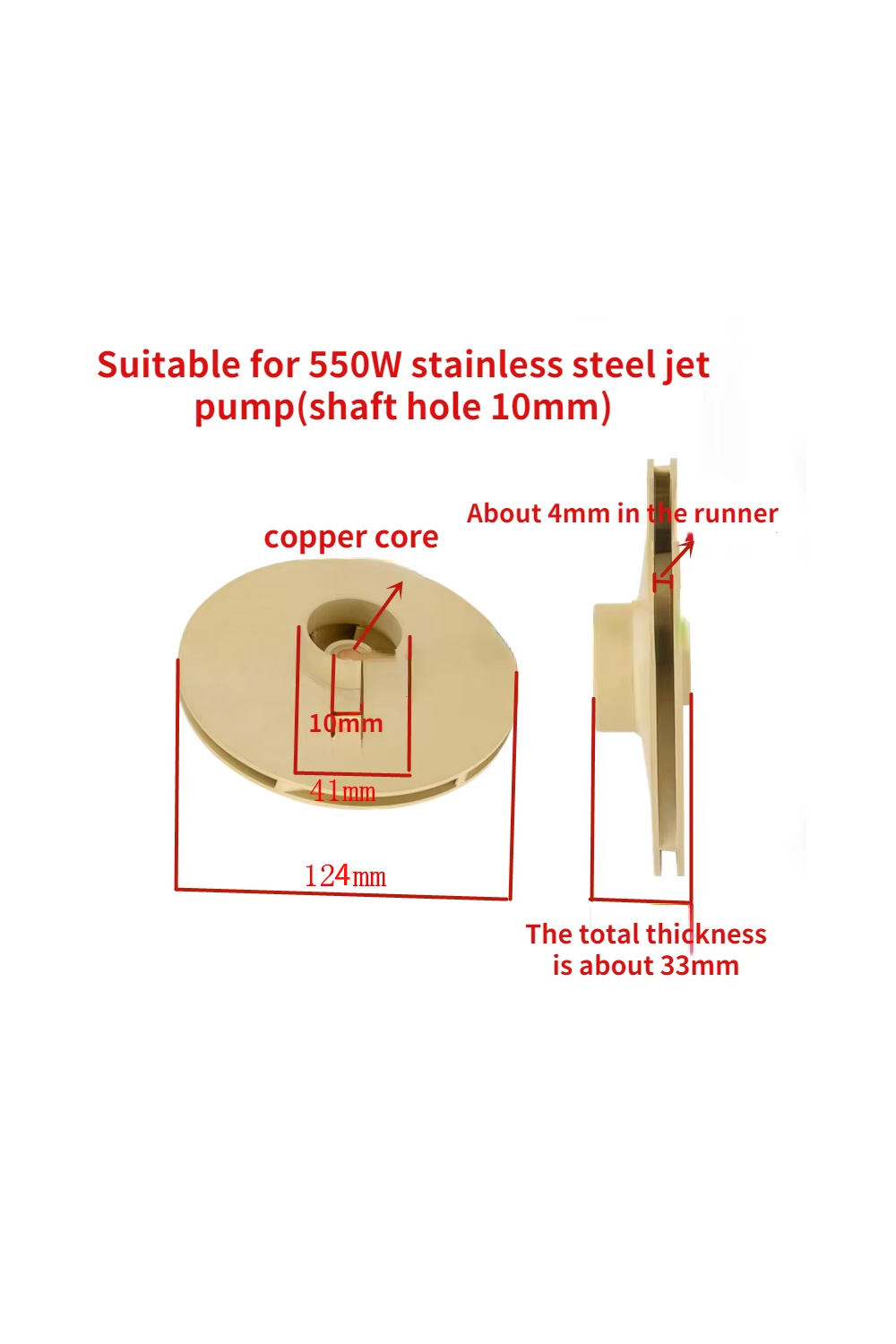 Självsugande pumpar centrifugalpumpar jetpumpar i rostfritt stål kateterstyrskena ppo plastimpeller vattenpumpsdelar: Gul