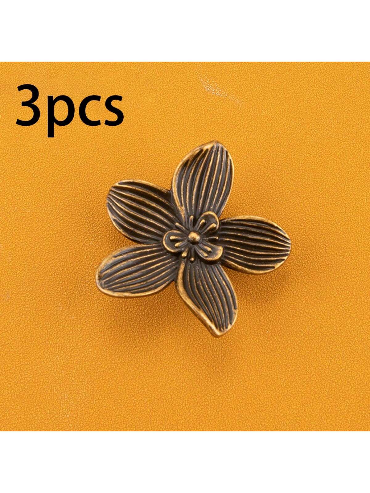 Tiradores de cajón de flores doradas, tiradores creativos de gabinete de cocina de pétalos, tiradores de cajón de gabinete de muebles, tiradores de puertas de armario: TRANSPARENT