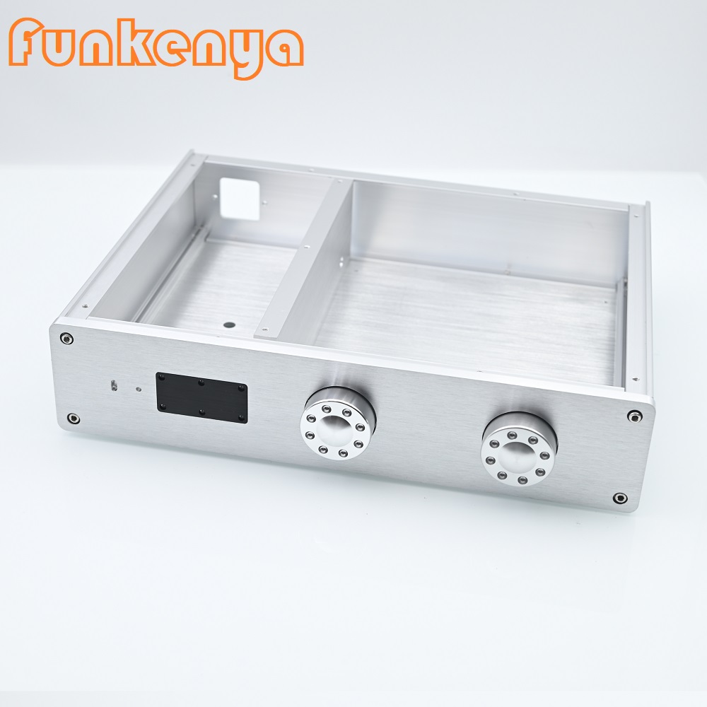 320x70x248mm Hifi Power Amplifier Chassis DIY Anodized Aluminum Earphone Music Box Prea Amp Housing Rear Class Partition Shell