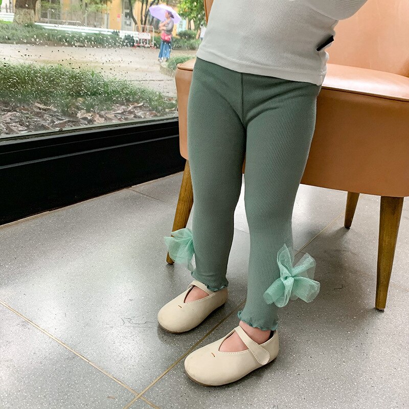 Meisjesleggings herfst koreaanse strikbroek kinderbroeken kinderbroeken lente en herfst meisjesbroeken