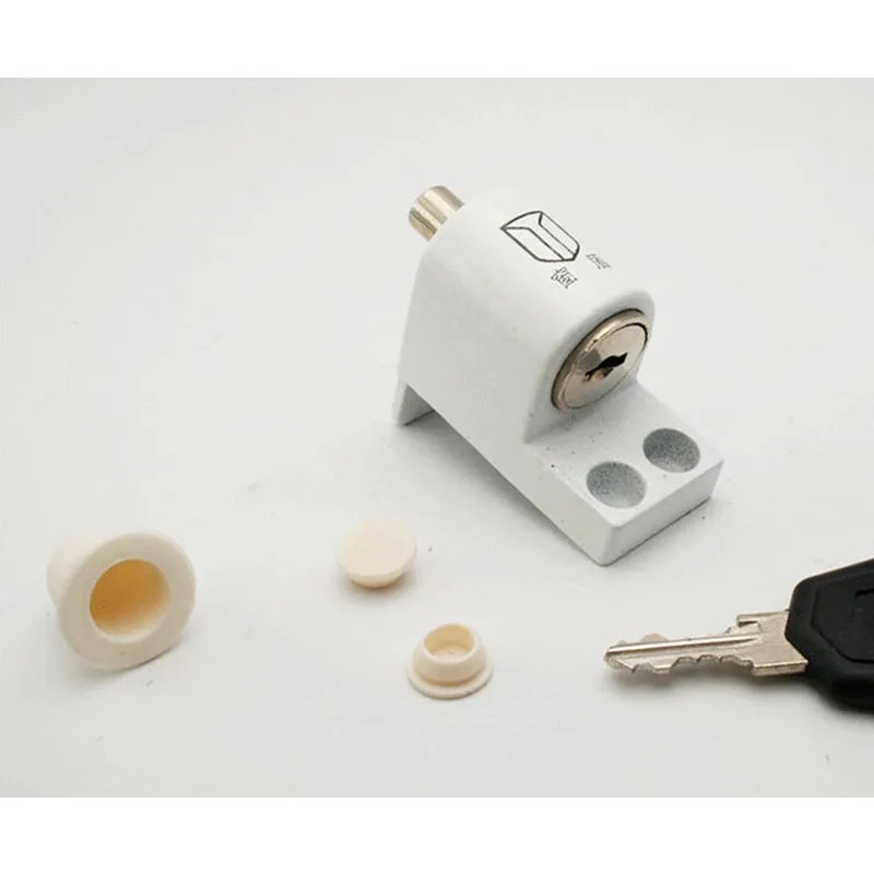 Ventana corredera Patio tornillo cerradura de puerta llave empuje bebé protección de seguridad para niños puerta antirrobo ventana cerradura de seguridad juego de capturas