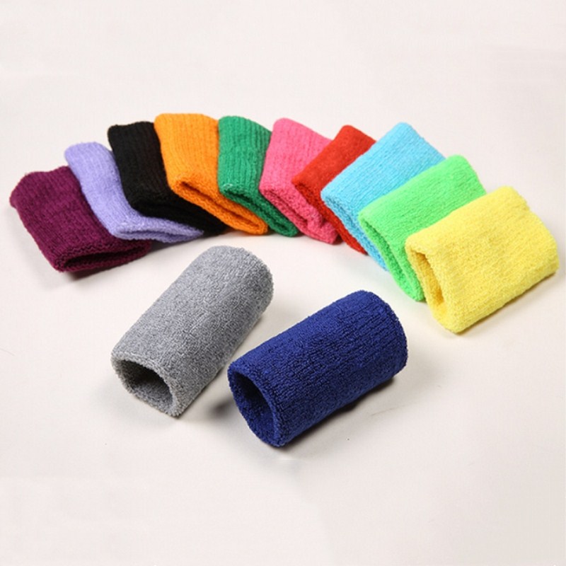 1pc Wristbands Sport Sweatband Hand Band Sweat Wrist Support Brace Wraps Guards For Gym Volleyball Basketball Teennis