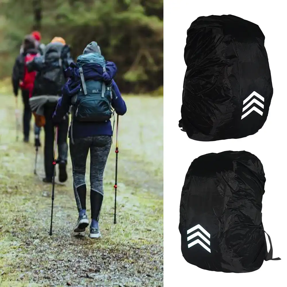 draussen Reflektierende Rucksack Regen Abdeckung Nacht Radfahren Wandern Sicherheit Klettern Tasche Abdeckung Wasserdichte Regen Abdeckung Für Rucksack 18-45L