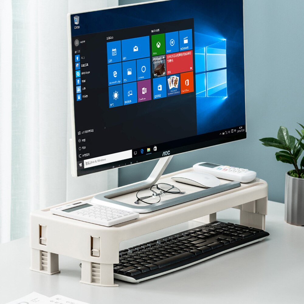 Computer Monitor Stand Multi-function Laptop Stand Desk PC Notebook Desktop Screen Riser LCD LED Monitor Stand Protect the neck