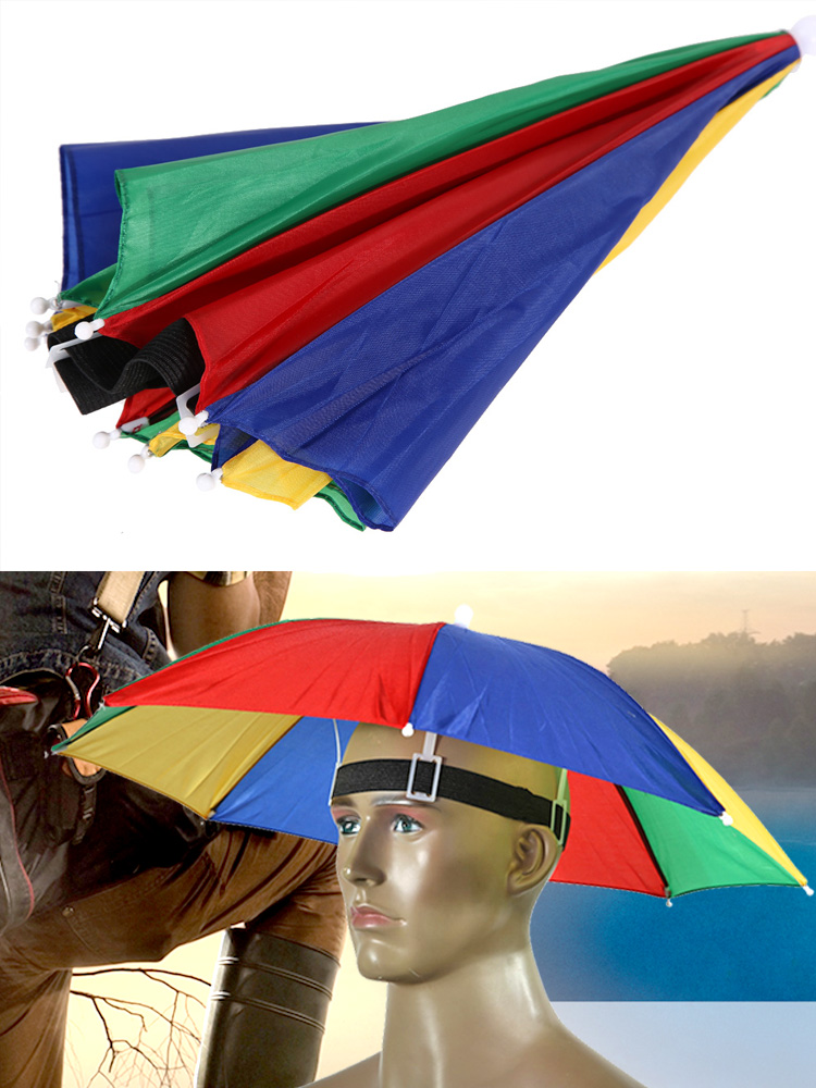 Parapluhoed Zonnebrandcrème Vissen Paraplu Waterdicht Universeel Hoofddeksel Hoed Handsfree UV-bescherming Paraplupet voor zomerstrand