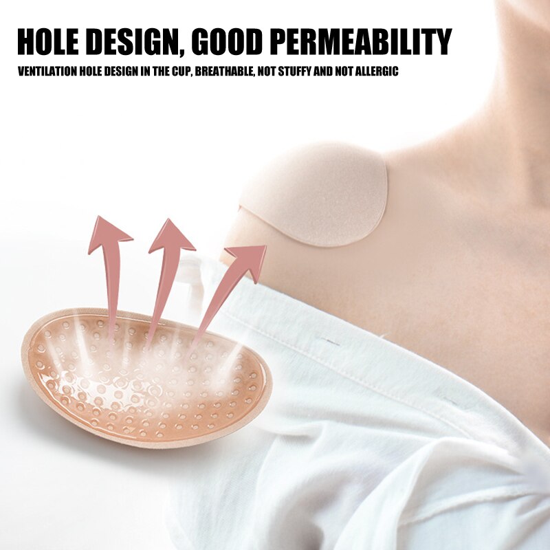 1 Pair Unisex Shoulder Push-up Pads Adhesive Shoulder Enhancer Shoulder Pads FS99