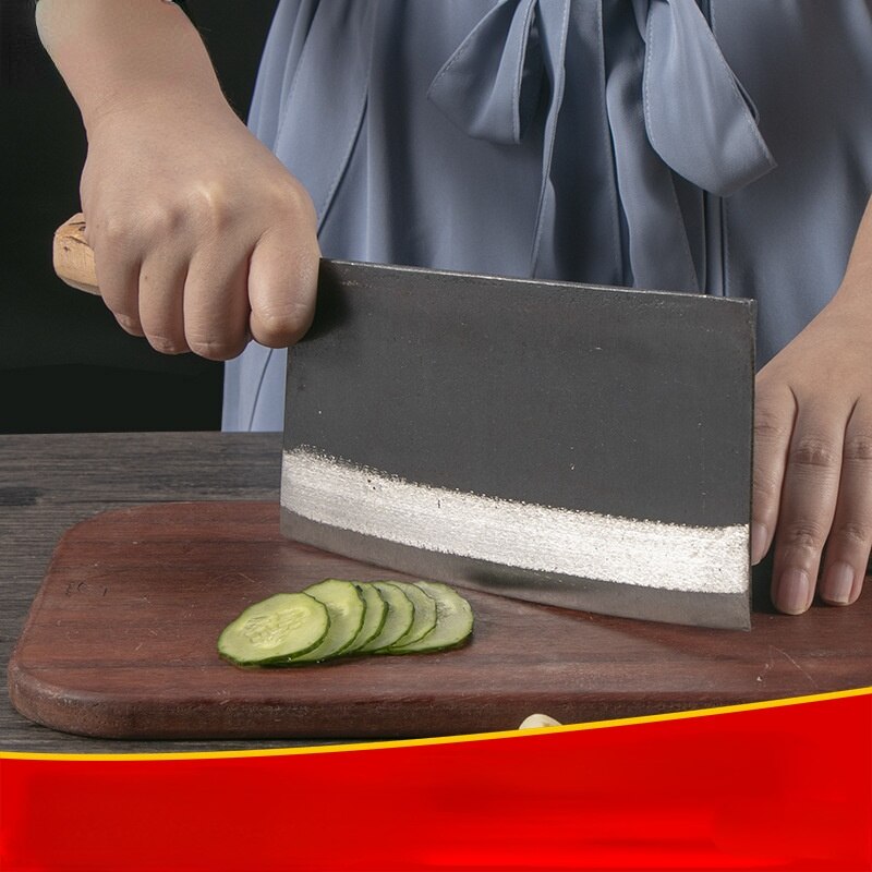 Kitchen Knife Household Chef Knife Cutting Kitchen Knife Forged Manganese Steel Chop Pig Grass Knife Vegetable Knife