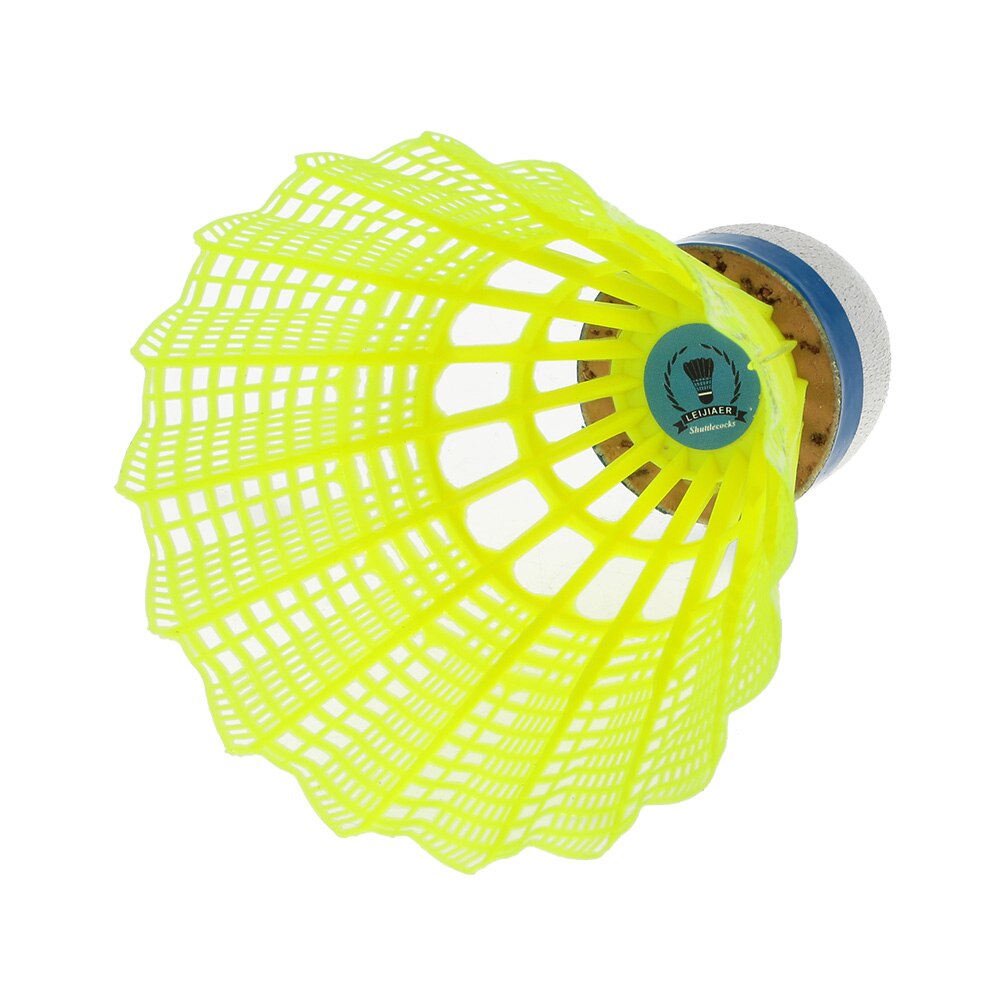 Leijiaer 6 stk badmintonball utendørs sport trening trening badminton tre fjær nylon fjerboller birdies innendørs