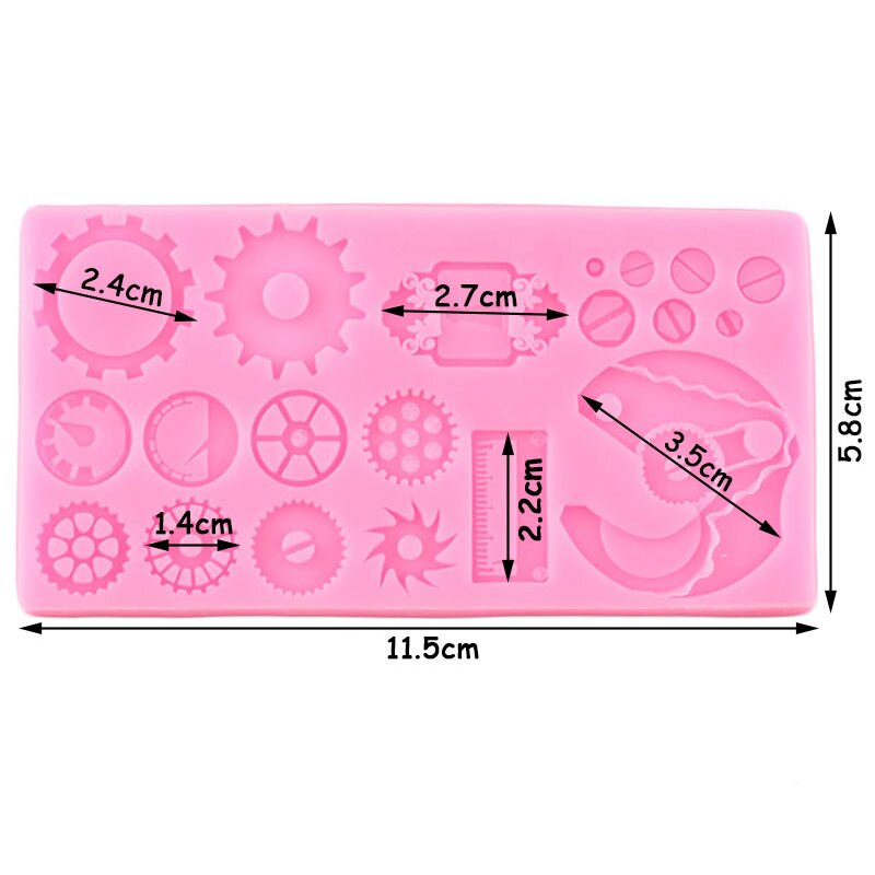 3D Industrial Steampunk Silicone Mold Gear Fondant... – Grandado