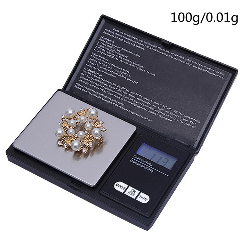 500g Precision Digital Scales for Gold Jewelry 0.01 Weight Electronic Scale: 100g 0.01g