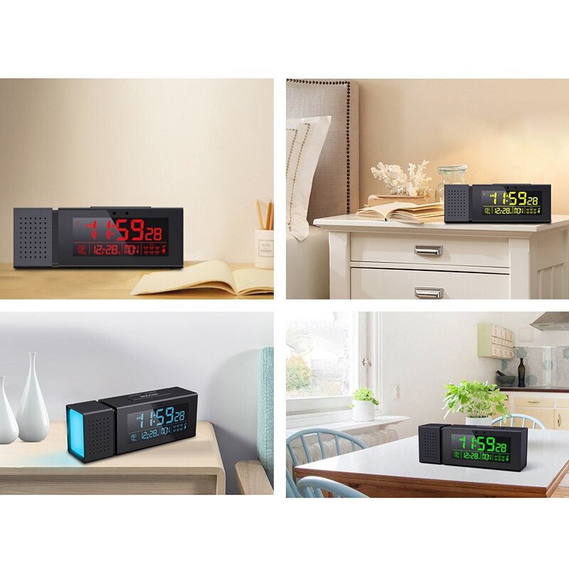 Multifunctional Alarm Clock Sound and Light Alarm Digital Clock Household Night Light IR Human Body Induction Function