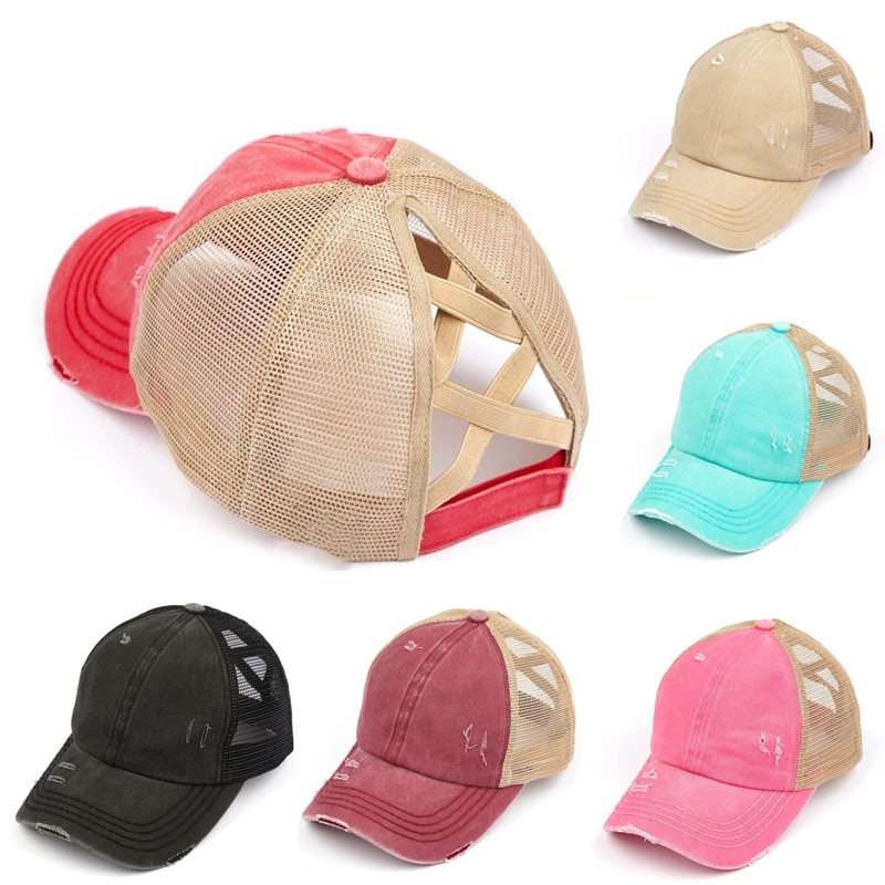 Sommer dame mesh hestehale baseball kasketter snapback kasketter til kvindelig sport hat dame ben casquette gorro