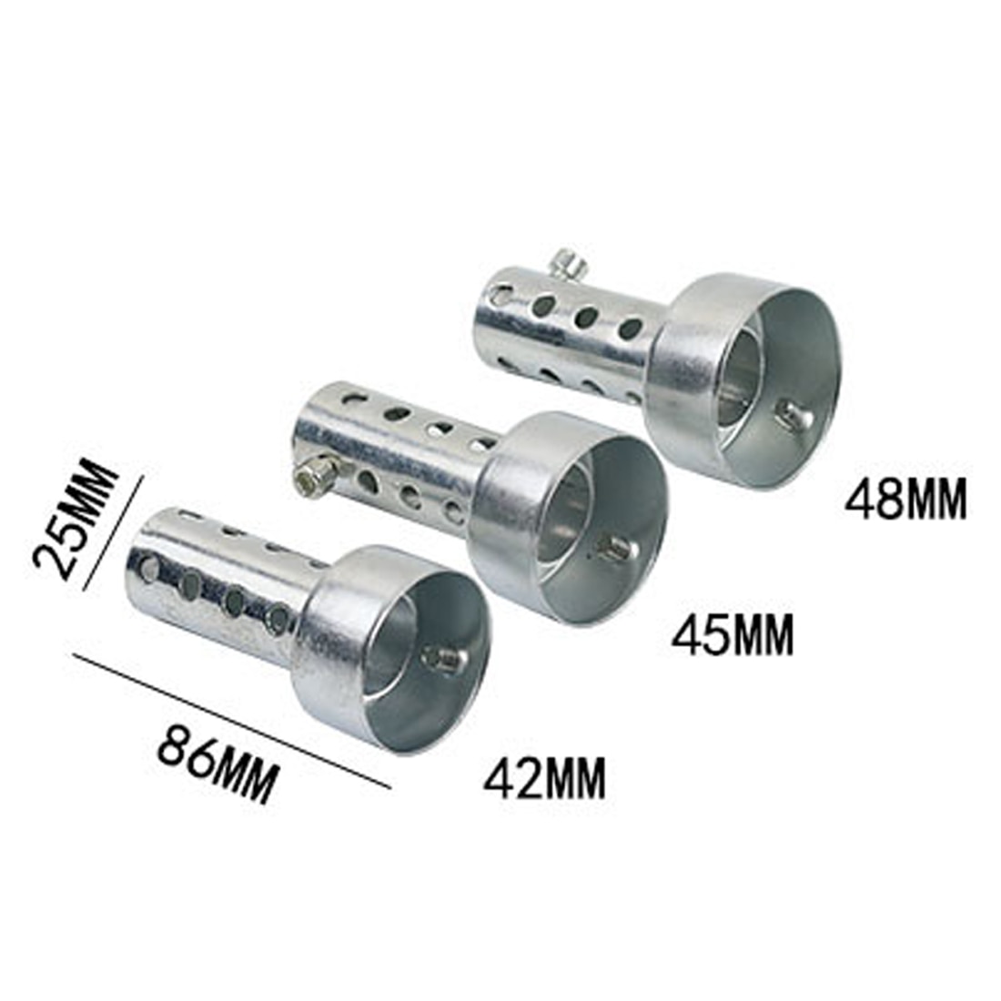 Dewtreetali 1pc 86/140mm længde motorcykel udstødnings lyddæmper justerbar db killer lyddæmper støj lyd eliminator 35/42/45/48/60mm