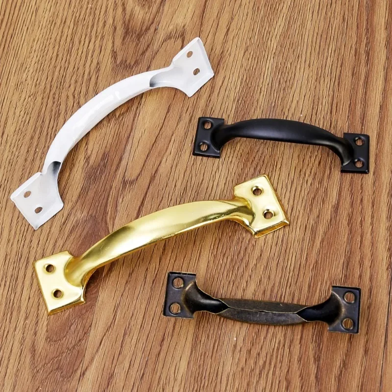 4/6 Inches Barn Door Handle Iron Pull Handles with Screw Balcony Sliding Door Pulls Heavy Duty Wooden Closet Cupboard Gate Knobs
