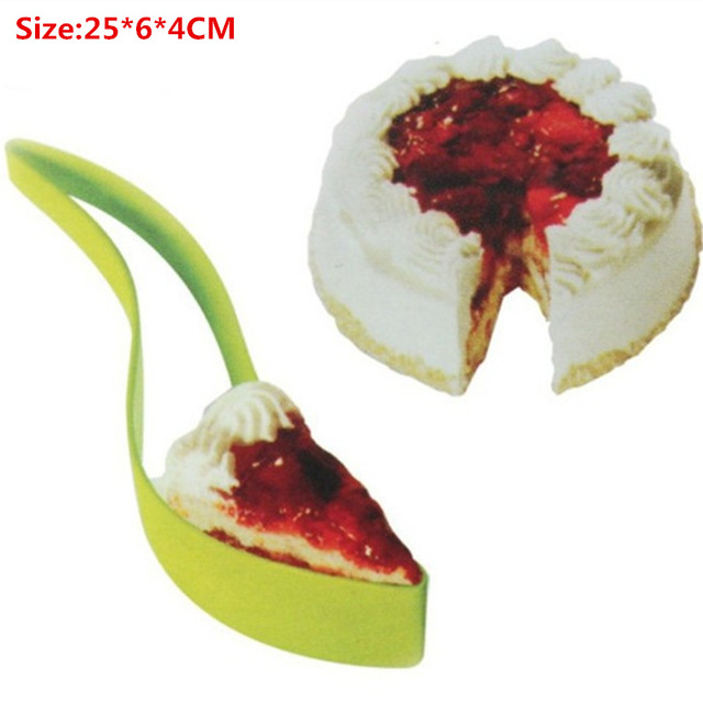 Kageskærer server rustfrit stål kageskærer kagefondant dessertværktøj brød pizzakniv skiller kageværktøj: Plast