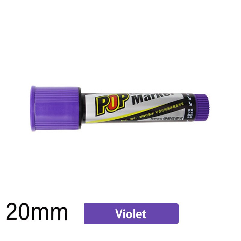 Climemo 12mm Whiteboard Paint Marker Rotuladores Markers Pen Permanent Waterproof Art Supplies DIY Comic Sketching Markers: 12mm Violet