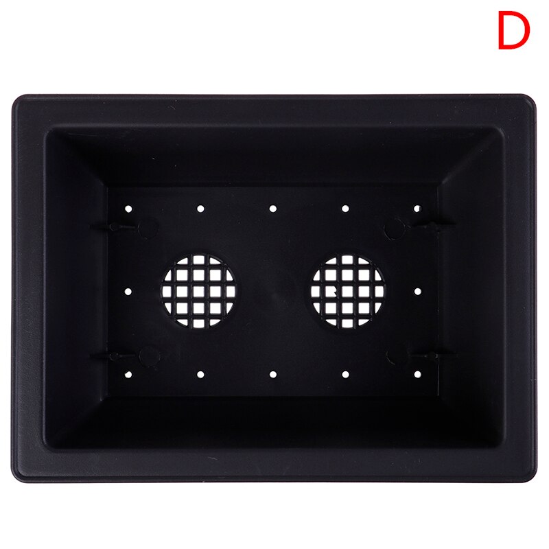 Maceta de plástico de imitación para balcón, macetas cuadradas de plástico para bonsái, cuenco para vivero, jardinera rectangular de imitación: D
